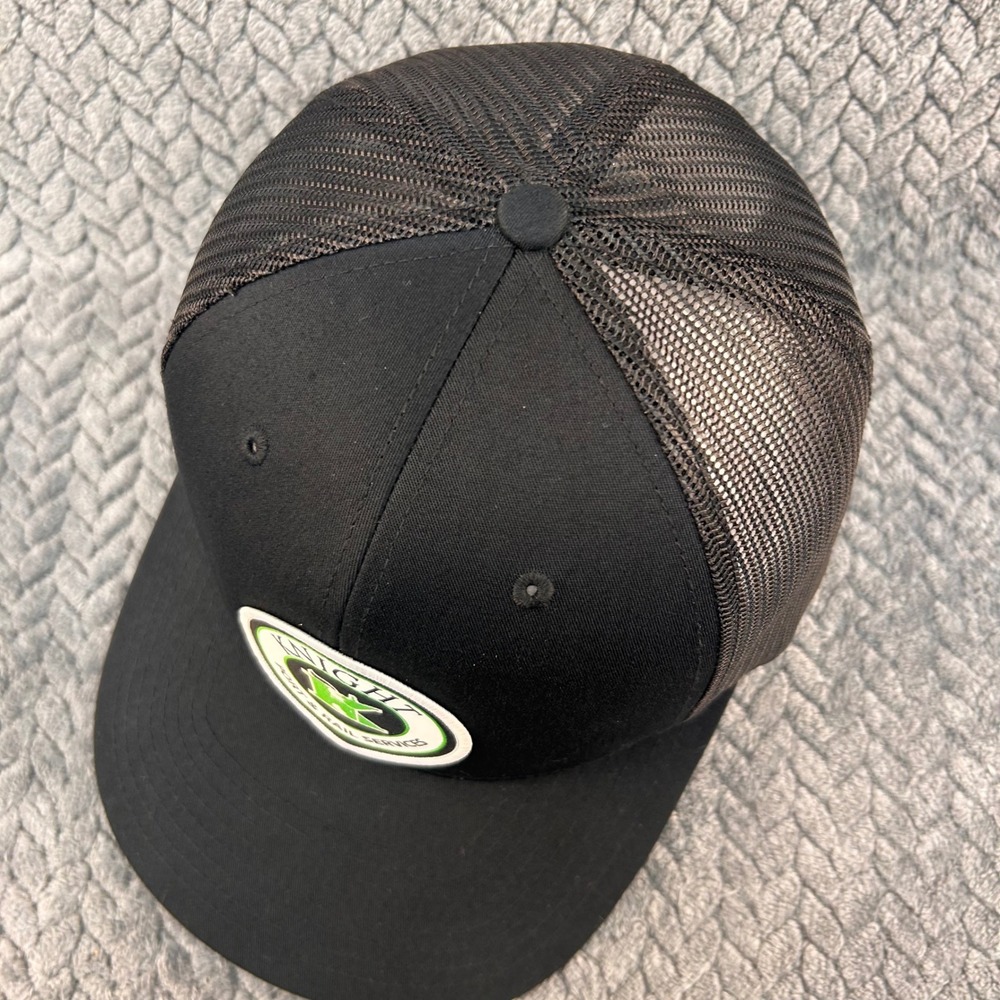 Knight Port & Rail Services Mens Black Richardson 112 Trucker Hat Snapback OSFM - Picture 6 of 13